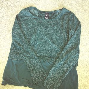 Sweater with satin bottom